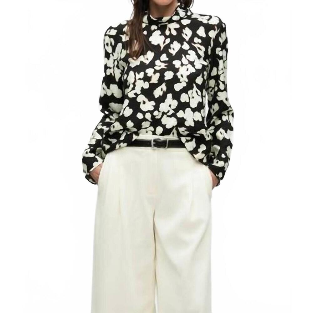 NEW PROENZA SCHOULER ansel long sleeves top in black floral - Picture 4 of 4